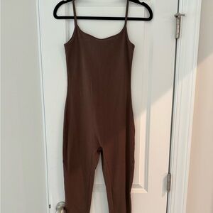 NEW bumpsuit full length brown bodysuit. Size medium
